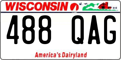 WI license plate 488QAG