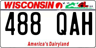WI license plate 488QAH