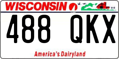 WI license plate 488QKX