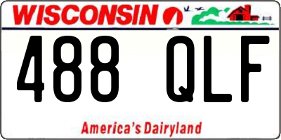 WI license plate 488QLF