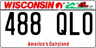 WI license plate 488QLO