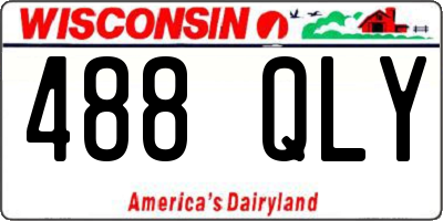 WI license plate 488QLY