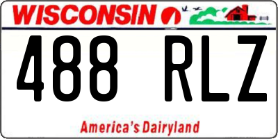 WI license plate 488RLZ
