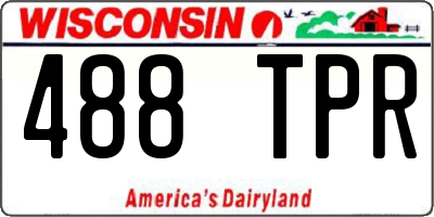 WI license plate 488TPR