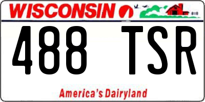 WI license plate 488TSR