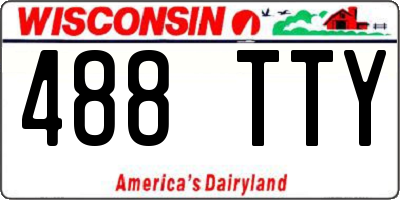 WI license plate 488TTY