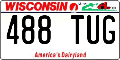 WI license plate 488TUG