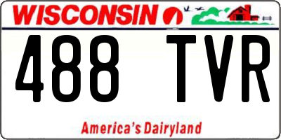 WI license plate 488TVR
