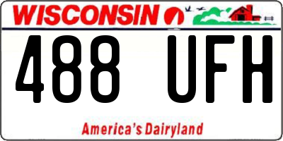 WI license plate 488UFH