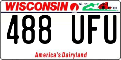 WI license plate 488UFU