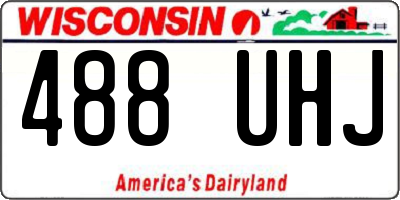 WI license plate 488UHJ