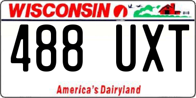 WI license plate 488UXT