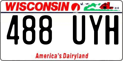 WI license plate 488UYH
