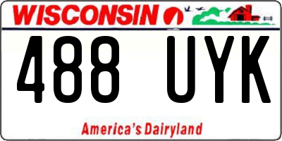WI license plate 488UYK