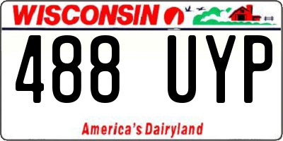 WI license plate 488UYP