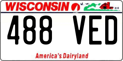 WI license plate 488VED