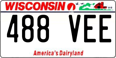 WI license plate 488VEE