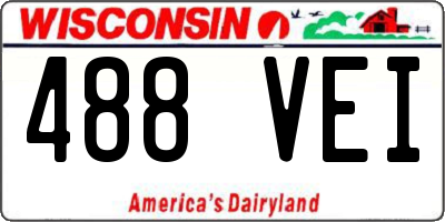WI license plate 488VEI