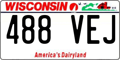 WI license plate 488VEJ