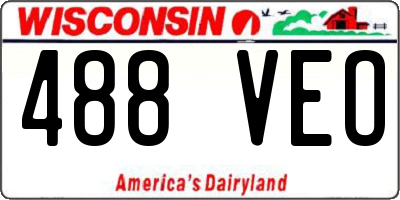 WI license plate 488VEO