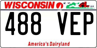 WI license plate 488VEP