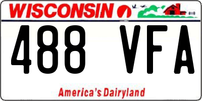 WI license plate 488VFA