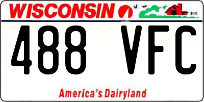WI license plate 488VFC