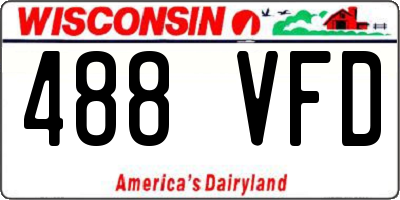 WI license plate 488VFD