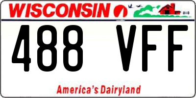 WI license plate 488VFF