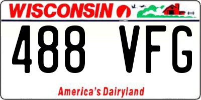 WI license plate 488VFG