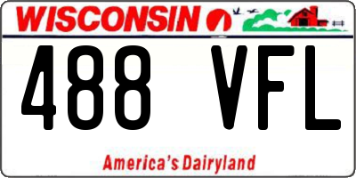 WI license plate 488VFL