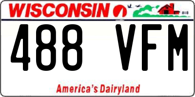 WI license plate 488VFM