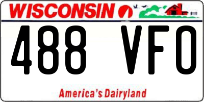 WI license plate 488VFO