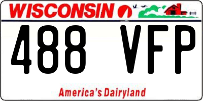 WI license plate 488VFP