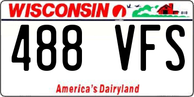 WI license plate 488VFS