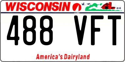 WI license plate 488VFT