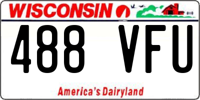 WI license plate 488VFU