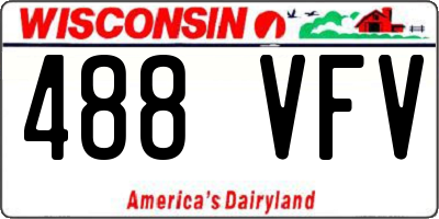 WI license plate 488VFV