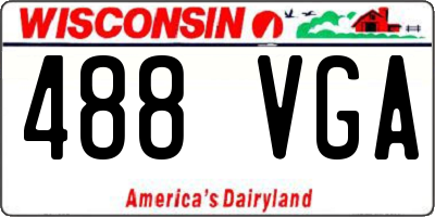 WI license plate 488VGA