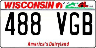WI license plate 488VGB