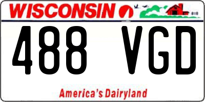WI license plate 488VGD