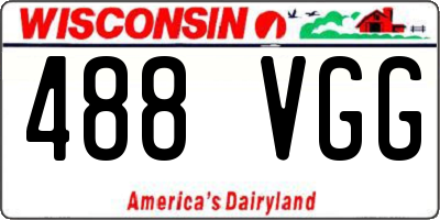 WI license plate 488VGG