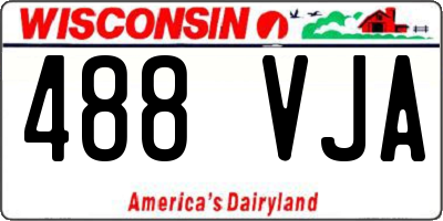 WI license plate 488VJA