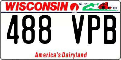 WI license plate 488VPB