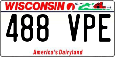 WI license plate 488VPE