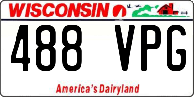 WI license plate 488VPG