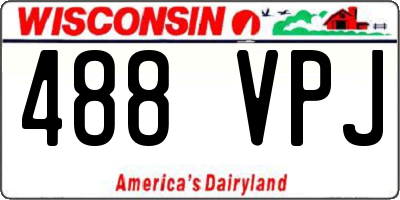 WI license plate 488VPJ