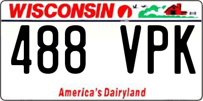 WI license plate 488VPK