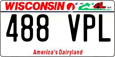 WI license plate 488VPL