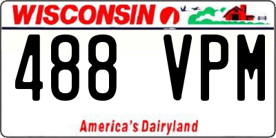 WI license plate 488VPM